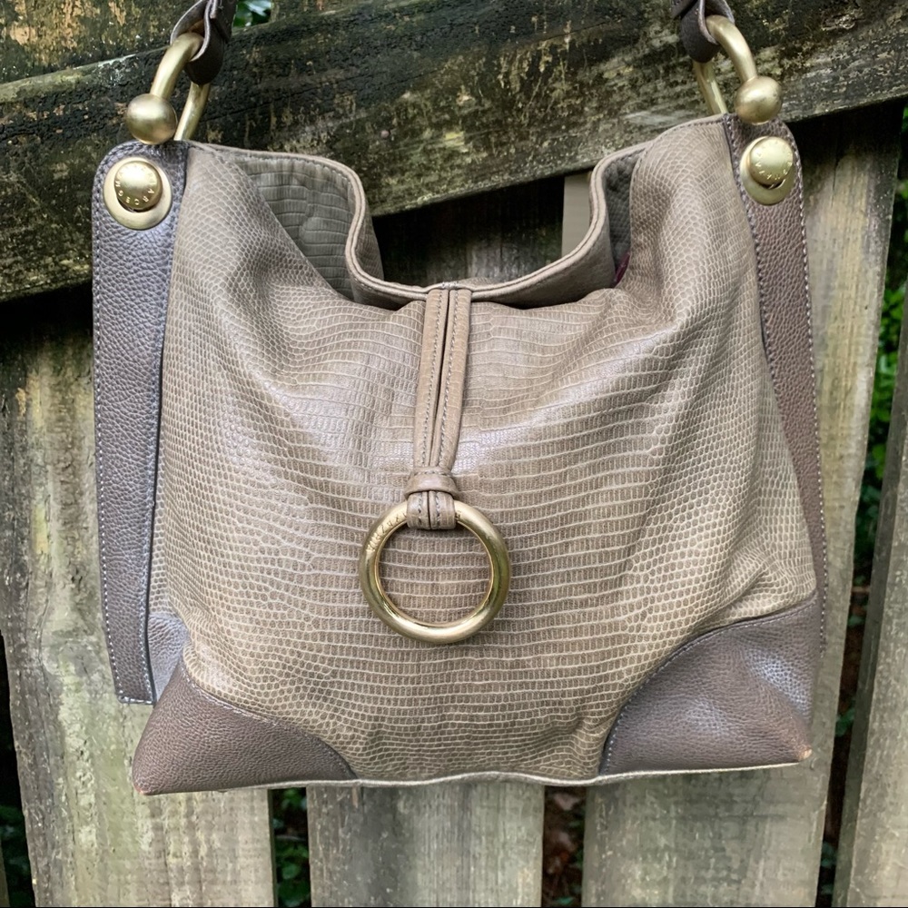 BCBGMaxAzria leather embossed hobo bag purse - Picture 2 of 16